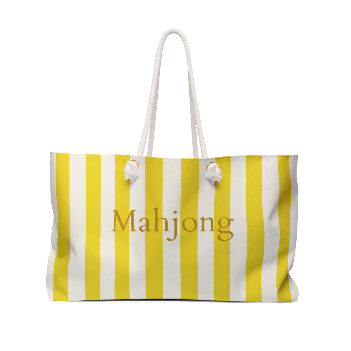 Yellow Stripe Mahjong Weekender Bag