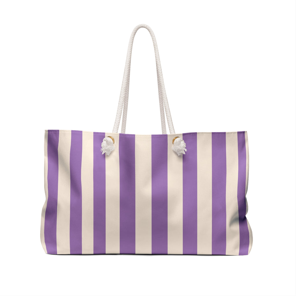 Purple Stripe Mahjong Weekender Bag