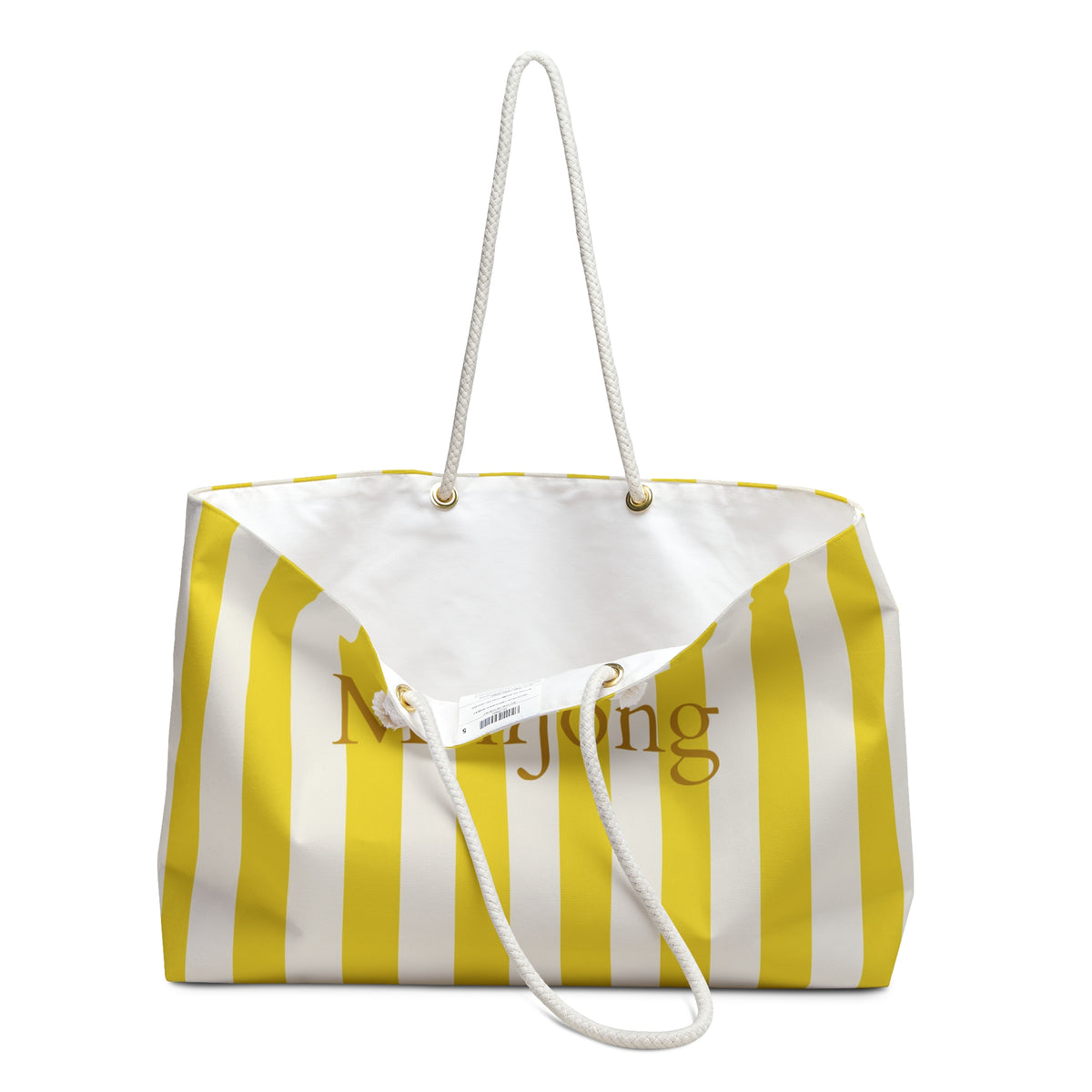 Yellow Stripe Mahjong Weekender Bag