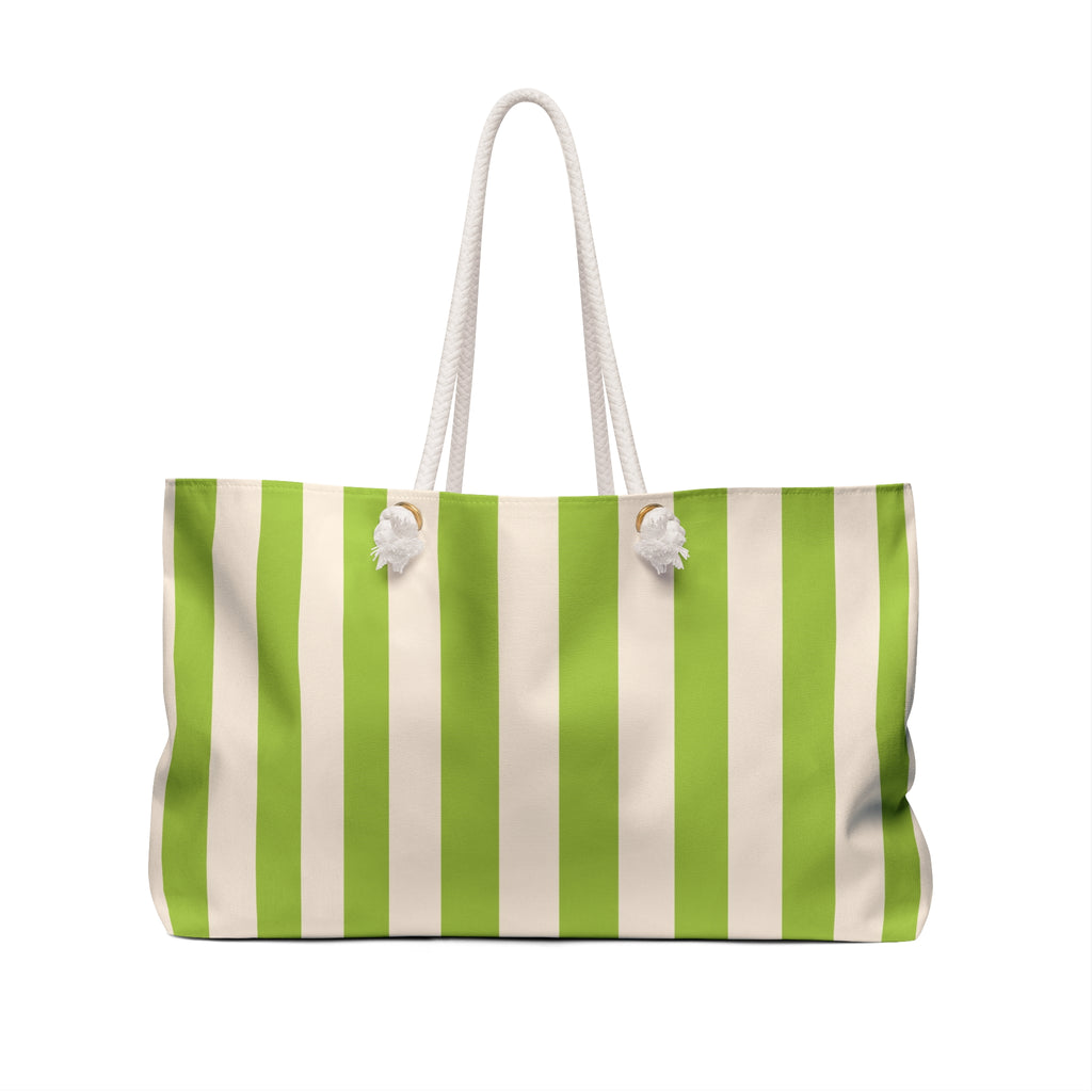 Green Stripe Mahjong Weekender Bag