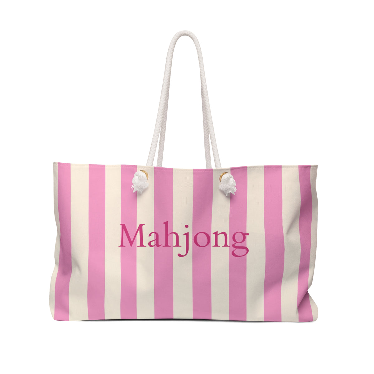 Pink Stripe Mahjong Weekender Bag