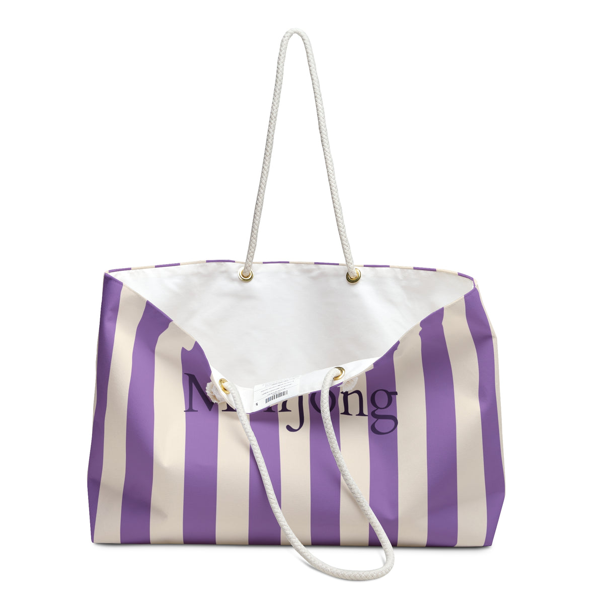 Purple Stripe Mahjong Weekender Bag