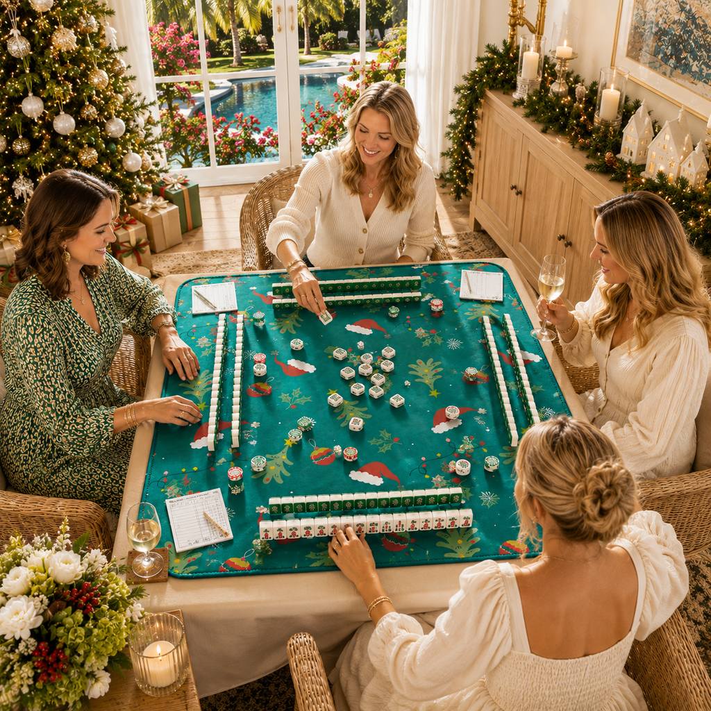 Emerald Christmas Mahjong Mat