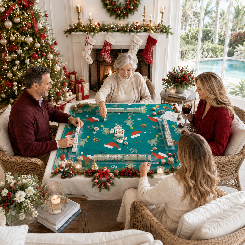 Emerald Christmas Mahjong Mat