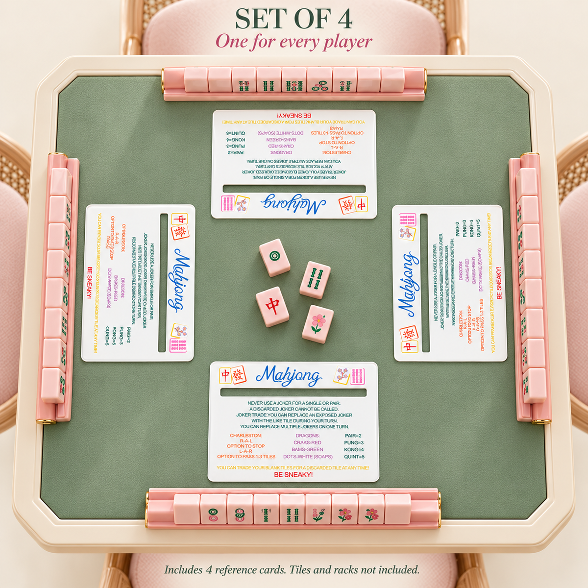 Acrylic Mahjong Line Reader with Rules – American Mahjong Cheat Sheet Card