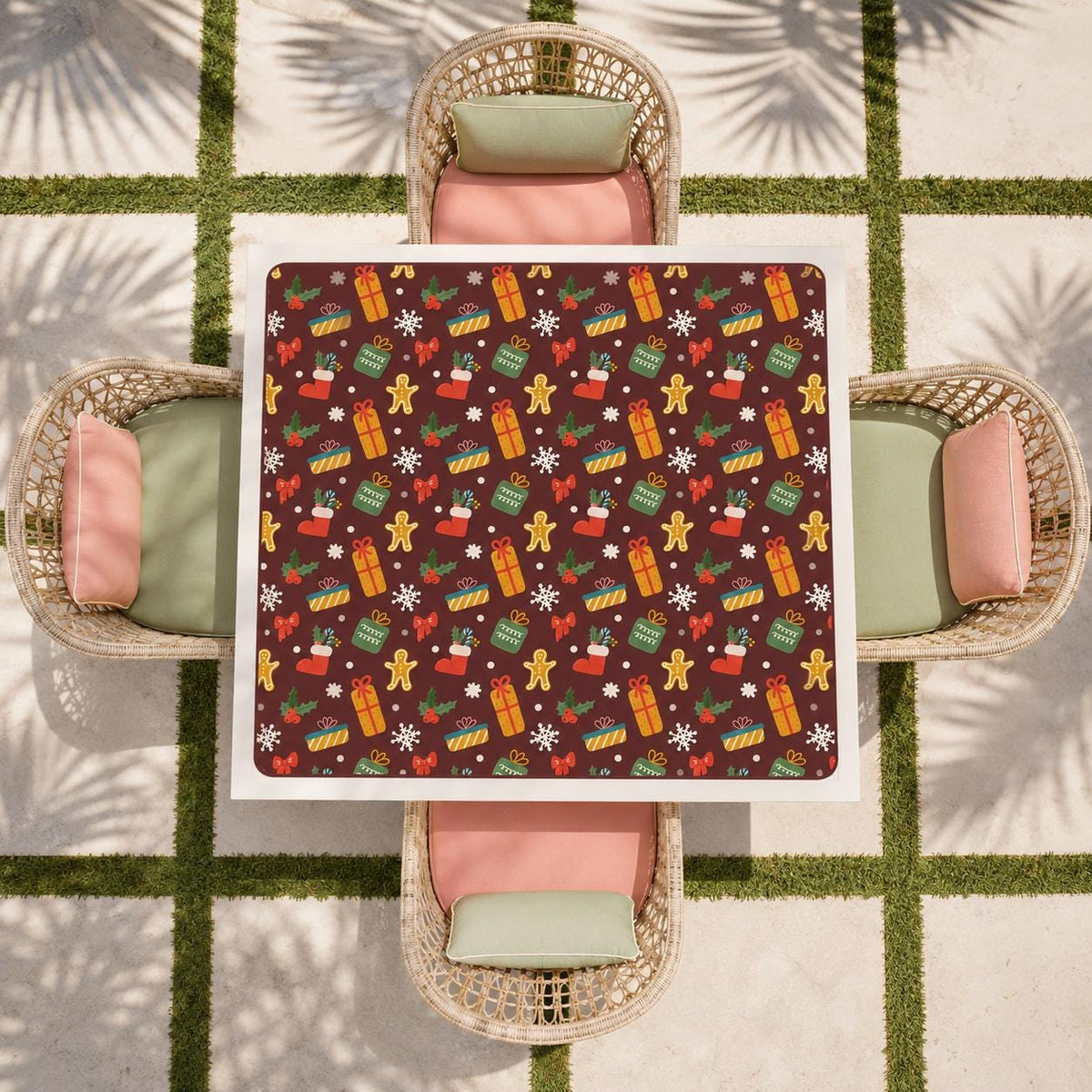 Gingerbread Christmas Mahjong Mat