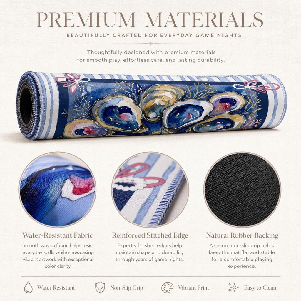 Coastal Oyster Shell Mahjong Mat