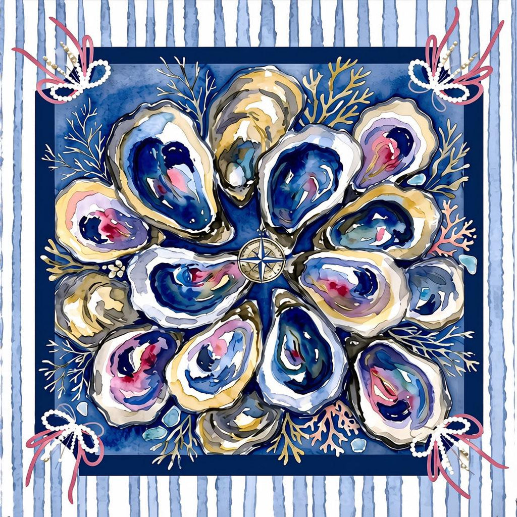Coastal Oyster Shell Mahjong Mat