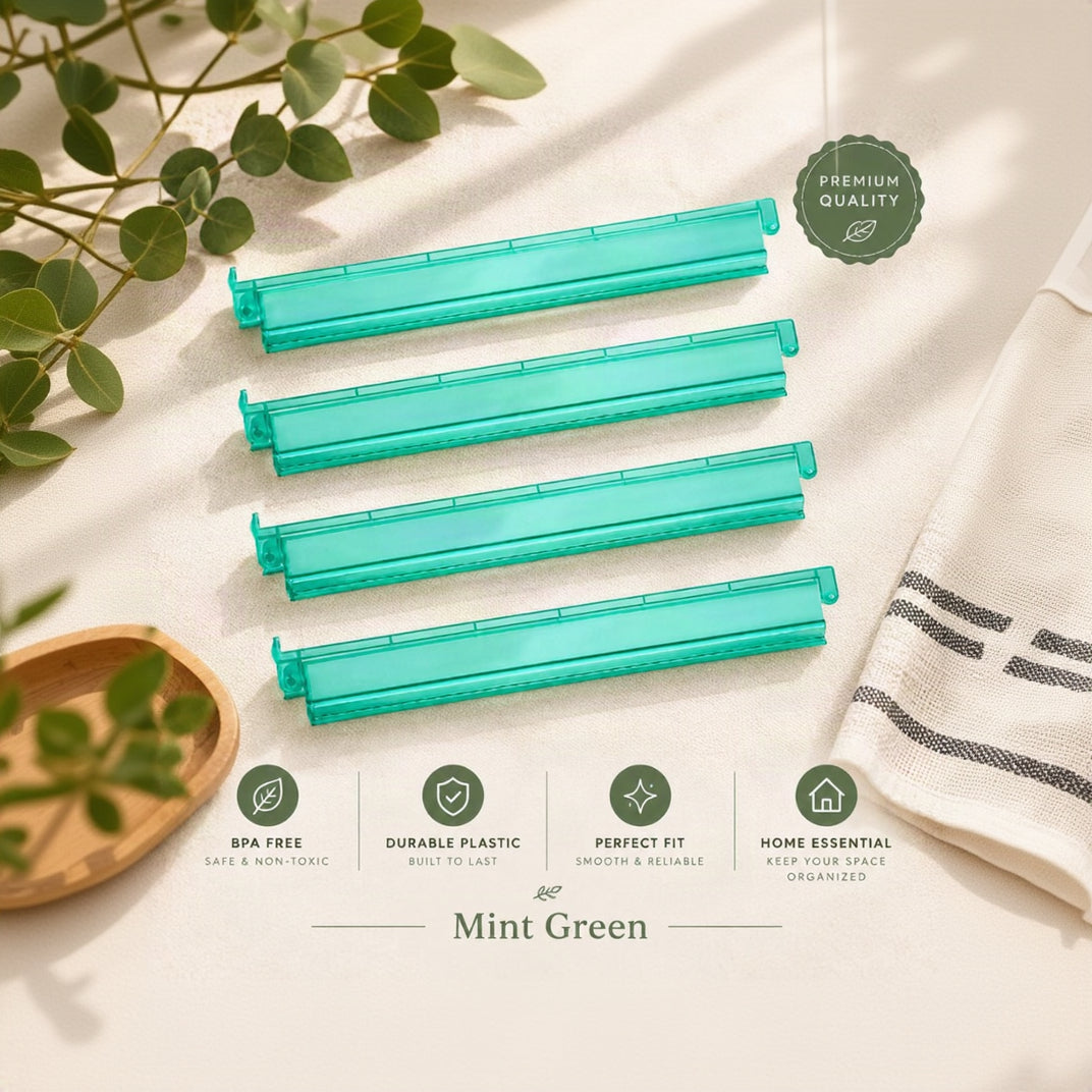 Mint green mahjong racks, set of 4