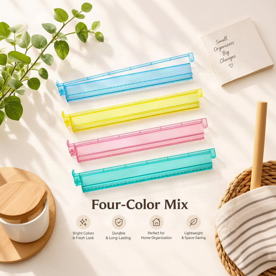 Four-color mix mahjong racks: blue, yellow, pink and mint