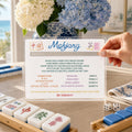 Acrylic Mahjong Line Reader with Rules – American Mahjong Cheat Sheet Card